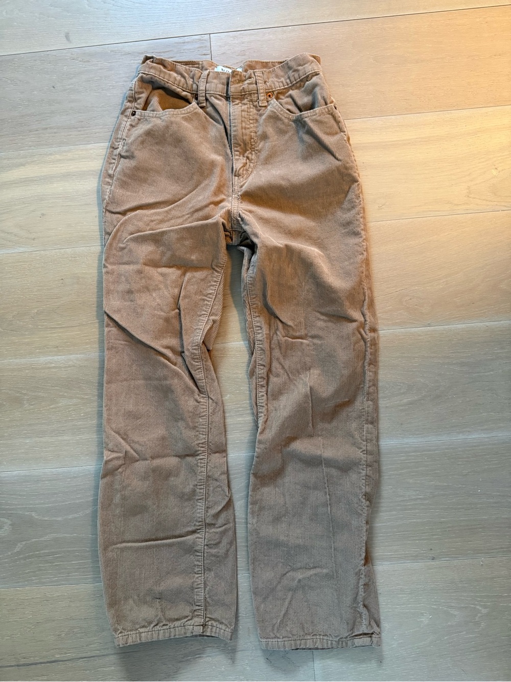 Re/Done Woman’s Corduroy Pants in Tan Brown